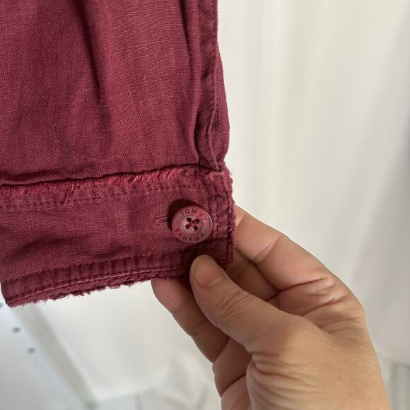 Tommy Bahama Texas A&M‎ Aggies Maroon 100% Linen Jacket Raw Edge Lightweight XS - Picture 4 of 9